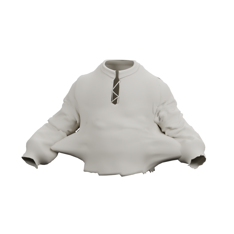 Camisa: render de la prenda del proyecto