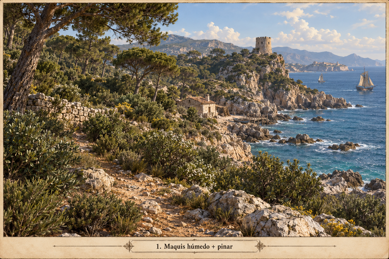 Lámina de referencia del paisaje mediterráneo